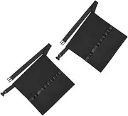FRCOLOR 2pcs Black Hair Stylist Waist Apron with Pockets Durable Half Barber Tool Holder for Salon Professionals Convenient Storage for Hairdressing Accessories