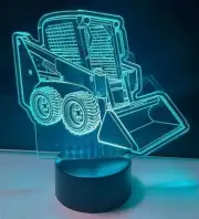 BOBCAT 3D Illusion Night Light 16 Colour REMOTE Battery/USB Lamp