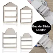 19/24mm Silver Brass Buckle Adjustable Webbing Backpacks Leather Belt Bag Strap