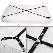 Elastic Crisscross Mattress Sheet Straps Clips Fastener Suspender Nylon