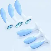 Silicone Anal Plug with Crystal Diamond Base Anal Plugs Anus Dilator Butt Plug Anal Dildo SM Anal Plug Sex Toys for Women and Men Couples(Blau,S)