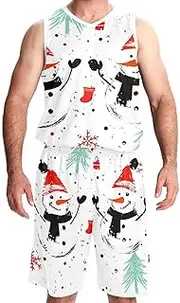 [KQNZT] Basketball Jersey, Jerseys for Men, Mens Basketball Jerseys, Snowman Santa Christmas