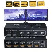 Dual Monitor HDMI Displayport KVM Switch 4X2 2X2 4K@60Hz USB DP HDMI KVM Switch