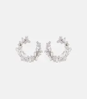 Suzanne Kalan Chloé 18kt white gold hoop earrings with diamonds