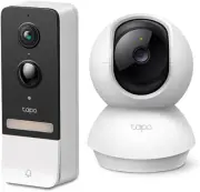 TP-Link Tapo Smart Battery Video Doorbell, Night Vision + AI Smart Camera