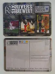 Brewery Coaster ~ SIX RIVERS Brewery Craft Beer, Spirits, Restaurant; CALIFORNIA