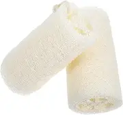 WOFASHPURET 2Pcs Natural Exfoliating Loofah Shower Scrubber for Body Thickened Bathing Loofah Ball for Gentle Skin Cleansing Long for Back Wash