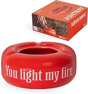 [Fisura] Ashtray Red You Light My Fire Original Ashtray with Funny Saying for Kitchen, Outdoor or Indoor Ceramic Size 10 x 10 x 4 cm