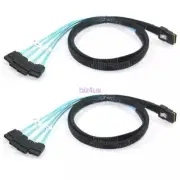 2x Mini SAS SFF-8087 to 4-SATA Multi-Lane Forward Breakout Internal Cable 50CM