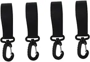 HAMPPLIES Rotation Stroller Hooks Versatile Hanger for Diaper Bags Shopping Cart and Wheelchairs Durable and Attachments for Easy Installation
