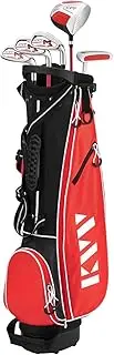 [KVV] Junior Complete Golf Club Set for Kids/Children Right Hand, 8-10/11-13 Years Old 4/5-Piece Set Includes Oversize Driver, Irons, Putter, Head Cover, Portable Golf Stand Bag