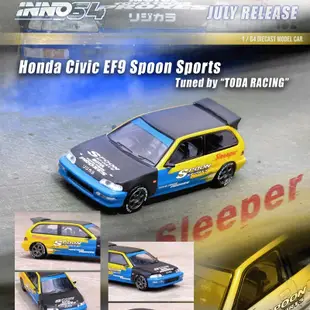 INNO合金1:64本田CIVIC思域EF9 Spoon Sports Honda 合金汽車模型
