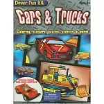 CARS & TRUCKS FUN KIT: COLORING, STICKERS, PUZZLES, STENCILS & MORE!