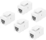 uxcell 5 Pack Cat 3 Ethernet Coupler, RJ11 Cat3 Coupler Jacks Female to Female Ethernet Adapter, White
