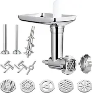 Metal Food Grinder Attachment for KitchenAid Stand Mixers Includes Sausage Stuffer Tubes,Durable Meat Grinder Food Processor Attachment for kitchenAid,With a wealth of accessories
