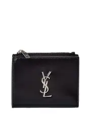Saint Laurent Monogram Zippered Leather Card Case
