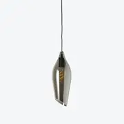 LV LUCE Tulip Angled Cut Glass Pendant - Smoke Glass