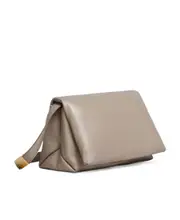 Marni Prisma Foldover Top Shoulder Bag One size Nude