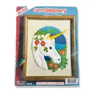 Vintage MCNEILL Unicorn Head Super Stitchery Crewel Needlework Kit #5024