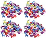 Colorful Mini Wooden Numbers, DIY Crafts for Scrapbooks, Photo Albums, Mixed 0 9, 400PCS in 4 Bags, Ideal for Kids' Crafting and Learning