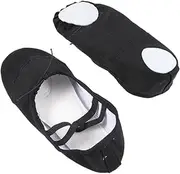 [WRITWAA] Elastic Band Lightweight Dance Shoes Anti-Slip Ballet Shoes for Boys and Girls Adults Suitable for Yoga Folk Modern Ballroom Jazzze Size 37 Black