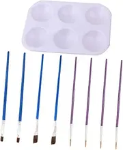 DIY Hand Tools Kit for Models 9 Pcs Painting Set Spraying Tools 2 Large 2 Small Brushes Practical