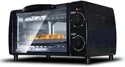 Toaster Oven Mini Oven Multifunctional Household Baking Small Oven Pizza Cake Oven 10L Gold Capacity 70-230°C Temperature Control 30 Minutes Timer Kitchen Cooking Tools Black Halogen ovens/13322