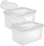 Yardwe 2pcs Portable Wipe Holder Case Dustproof Wipe Container with Sealed Ring for Wet for Diaper Bag Home Travel Storage