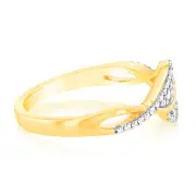1/4 Carat Diamond Swirl Ring in 9ct Yellow Gold, Q