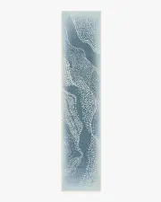 75' x 365' | Machine Washable Runner Rug | Kid & Pet Friendly | Indoor Rug | Adorned Soft Blue Rug by Malene Barnett | Ruggable