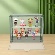 Display Case Bread Box for Kitchen Countertop 2 Tier PET Display Shelf Green