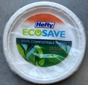 3 Packs Hefty Ecosave Compostable Plates, 10 1/8" 16 Plates 48 Total