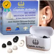 No More Motion Sickness Earplugs by Captain Arthur for Adults & Kids Seasickness