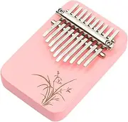 JunZheHub Wooden Finger Piano Featuring 10 Note Mbira, Pink
