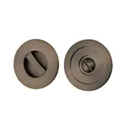 Iver Round Sliding Door Pull with Inbuilt Privacy Turn