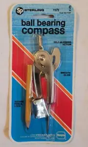 Vintage 1972 Brand New Ball Bearing Compass Drawing Pencil Sterling #679 Sealed