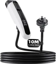 Type 2 EV Charger - 3.5KW, 10M Cable, Adjustable Current (10A-15A), Compatible w