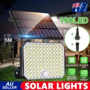 Solar Lights 190 LED PIR Motion Sensor Outdoor Garden Wall Security Flood Lamp
