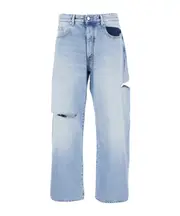 Icon Denim Cut Out Wide Leg Jeans 33,34,36,30,32 light blue