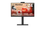 LG 24' IPS FHD Webcam, USB-C (PD65w), RJ45 100Hz 5ms 1920 x 1080, FreeSync 16:9 Tilt/Height/Swivel/Pivot (Bi-direction) adjustable stand, 3yrs Monitor