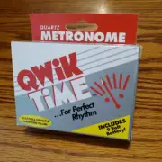 Qwik Time QT-3 Quartz Metronome Black Portable Tested Brand New