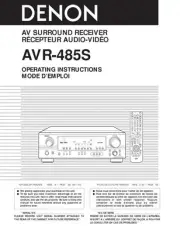 Denon AVR-485S AV Receiver Owners Manual