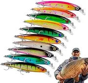 Bass Fishing Lure, Swimbait Kit, Realistic 3D Gills and Eyes Pre-Rigged Jig Heads Gear Swimbaits for Freshwater Saltwater Beginners