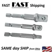 3pcs Nut driver set for sockets - 3/8" 1/2" 1/4"