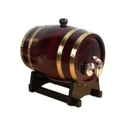 Wooden Wine Barrel with Stand for Multipurpose Use, Dispenser with Faucet for Home and Party Decor