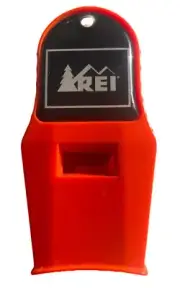 REI Camping EMERGENCY Whistle LOUD! High Visibility Safety Orange Survival New