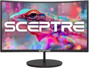 Curved 27" FHD 1080P Monitor with HDMI, VGA & Built-In Speakers - Black