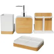 Bathroom Accessories Set with Cup, Toothbrush Holder, Soap Dishes and Soap Di...