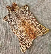 P Tyler Dollhouse Miniature Leopard Canvas Floor Cloth Covering Rug Carpet 2363