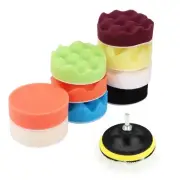 12Pcs 3inch Sponge Buffing Polishing Pad Kit For Polisher & Adapter CRY